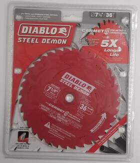 D0736cf Diablo Steel Demon Cermet Metal Carbide Saw Blade 36t X 7 Inch