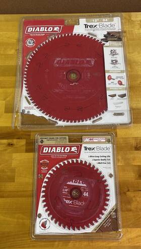 D1284cd Diablo 12 Inch And 7 1/4 Trex Composite Decking Circulate Saw Blades Superior Cut Vgc