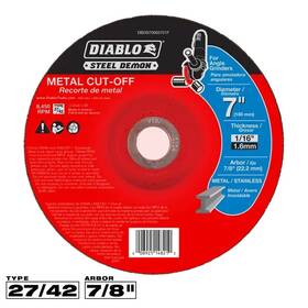 Dbds70063701f Diablo 7 Inch Type 27 Speed Demon Metal Cut-off Disc