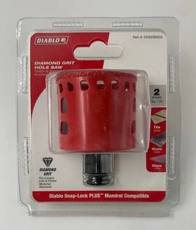 Dhs2000dg Diablo 2 Inch Diamond-grit Hole Saw With Snap-lock Plus Mandrel System -