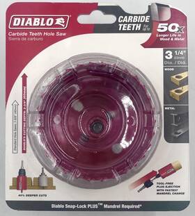 Dhs3250ct Diablo 3-1/4in Carbide Tooth Hole Saw