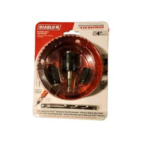 Dhs4000ar Diablo Bi-metal Hole Saw System 4 Inch Cutting Depth 2 -3/8 Free Snap-lock Mandrel