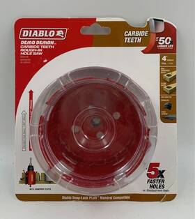 Dhs4000ctr Diablo Demo Demon Carbide Teeth Rough-in Hole Saw 4 Inch Dia 2-3/8 L -