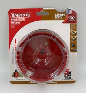 Dhs4250ctr Diablo Demon Carbide Teeth Rough-in Hole Saw 4-1/4 Inch Dia 2-3/8 L -