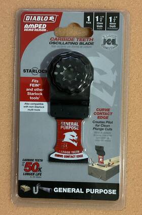 Dos125cgp Diablo Starlock Carbide Teeth Oscillating Blade 1-1/4 Inch New
