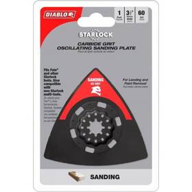 Dos60cgsp Diablo Starlock 3-1/2 Inch W Carbide Triangular Oscillating Sanding Pad