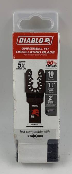 Dou125bf10 Diablo 10-pk Universal Bi-metal Oscillating Blade 1-1/4 Inch W 2 D