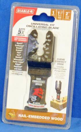 Dou125bw Diablo Universal Fit Oscillating Blade Nail-embedded Wood