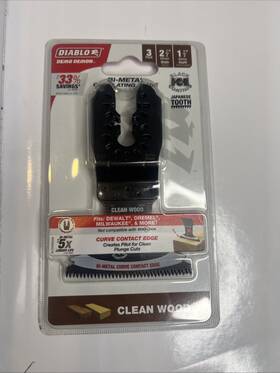 Dou250jbw3 Diablo 2-1/2 Inch Universal Fit Bi-metal Oscillating Blade Clean Wood 3pk
