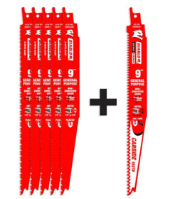 Ds0914bgp5pc Diablo Reciprocating Saw Tool Blades 9 Inch 8/14 Tpi 5 Pack Bonus Carbide Blade