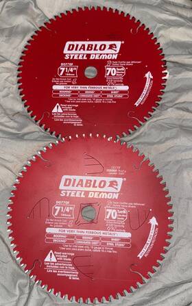 2-diablo Diablo Tools 4910116 Steel Demon 7-1/4 Inch Circular Saw Blade Ferrous Metal Cutting 70t