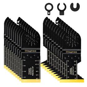 Diagtree 313055429482 Titanium Oscillating Saw Blades 20pcs Multitool Fo