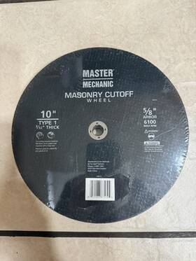 160519 Disston 10 Pack Master Mechanic Cutoff Wheel Blades 10-in 3/32 Inch Thick 5/8 Arbor Type 1