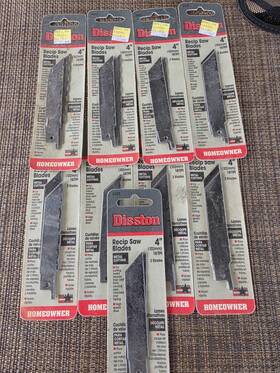 6007 Disston Recip Saw Blades 4 Inch Metal Cutting Lot Of 9 Pkgs 2ea Pkg New Old Stock