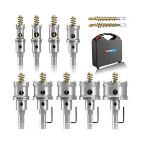 Dkvip-0049 Dkibbith 11 Pcs Tct Hole Saw Set 5/8 Inch To 2 Heavy-duty Tungsten Carbide