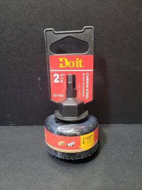 327182 Do It Best Nip 2-1/4 Inch Hole Saw With Arbor Carbon Steel For Wood And Plastic 7/8 Cutting Depth