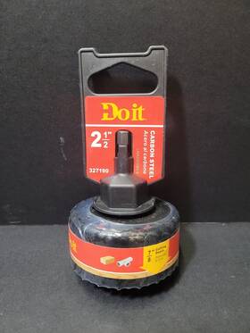 327190 Do It Best Nip 2-1/2 Inch Hole Saw With Arbor Carbon Steel For Wood And Plastic 7/8 Cutting Depth