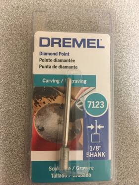 Dremel 080596071233 3/16 Inch D X L Diamond Coated Wheel Point Cylinder 35000 Rpm 1pk