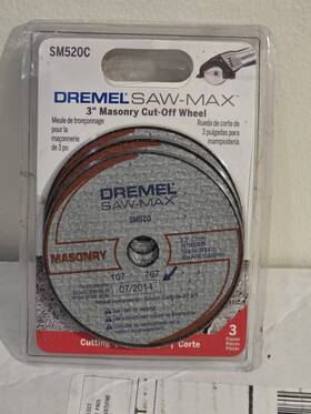 Dsm520c Dremel 3pcs Saw-max 3 Inch Masonry Cut-off Wheel Disc Sm520c Hard To Find Set Of