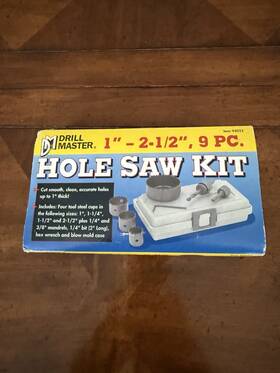 94023 Drill Masrer Vintage #94023 Drillmaster 9 Pc. Hole Saw Kit 1 Inch To 2 1/2 Holes