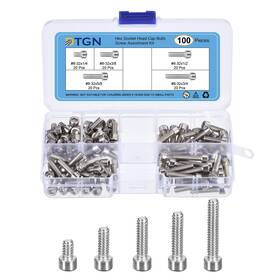 Dtf230712tt000097 Dtgn 100pcs #8-32 Bolts Socket Head Screws Kit Screw Assortment 304 Stainl