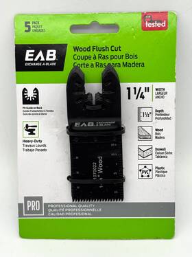 1070222 Eab Exchange-a-blade New Flush Cut Oscillating 1-1/4 Inch 5pk Fr.sh