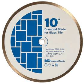 Cg10c Ediamondtools 10 Inch Diamond Saw Blades For Glass Mosaic 5/8 Arbor Tile Blade 1