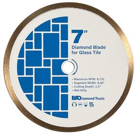 Cg70c Ediamondtools 7 Inch Diamond Saw Blades For Glass Mosaic 5/8 Arbor Tile Blade 1