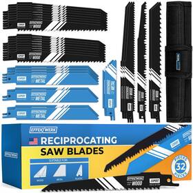 Ew-sawb-32mtlwd Effektwerk 260716410265 E Werk - Reciprocating Saw Blade Set 32 Pieces Carbide Steel Replaceme