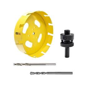 Ct00y57r1000ea Engtool Maxtool 4pcs 10 Inch Tct Hole Saw 254mm Carbide Tip Holesaw Arbored Pilot Bit For
