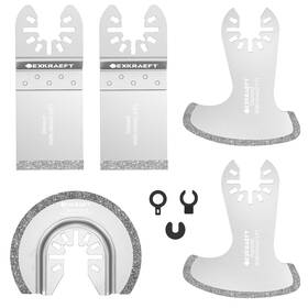 2025030304 Exkraeft 5pcs Diamond Oscillating Multi Tool Blades For Grout Removal Tile Mortar Con