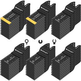2025091102 Exkraeft 50 Pcs Multitool Blades Oscillating Tool Blade Universal Titanium