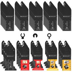 2025122401 Exkraeft 55 Pcs Multitool Blades Titanium Oscillating Saw For Metal Wood