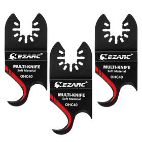 801801 Ezarc Oscillating Multi Tool Hook Knife Blade 3pcs Multitool Saw Blades For