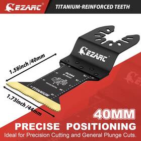 801901 Ezarc 3pc Titanium Oscillating Multitool Blades Saw Blade For Metal Nail Screw