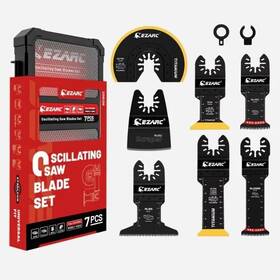801902 Ezarc New 7pc Titanium Oscillating Multitool Saw Blade Set Universal Fit