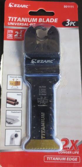 80111 Ezarc 850027462547 Titanium Oscillating Saw Blades - 3 Pc