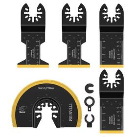 Hb02628a Farady 5pcs Titanium Oscillating Saw Blades Metal Cutting Multitool For