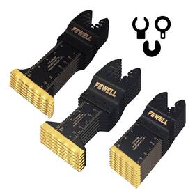 Fwj010015 Fewell 20pcs Titanium Oscillating Saw Blades Universal Multitool For Hard Ma