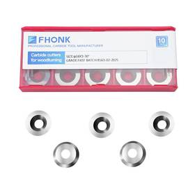 Fhonk R-φ 16x3.0-30° 16mm Round Carbide Inserts Blades For Woodworking Tungsten Cutters K