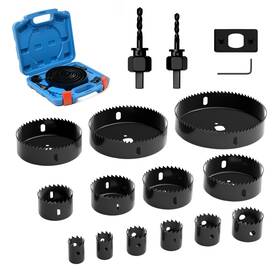 031-qx-hs-tg-19 Fivelake 19pcs Multi-size Hole Saw Set 3/4 Inch To 6 Carbon Steel Blades 2