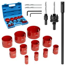 033-qx-hs-2-19 Fivelake 19pcs Multi-size Hole Saw Set 3/4 Inch To 3 Bi-metal Blades 4 Dri