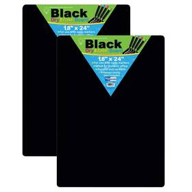 Flp40085-2 Flipside Products Black Dry Erase Board 18 Inch X 24 Pack Of 2