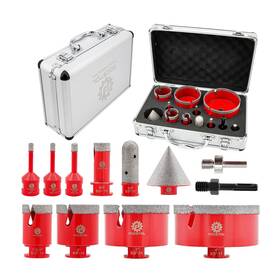 F2-b08203l08 Focstol Diamond Core Drill Bit Set - 12pcs Hole Saw Kit For Porcela Inch