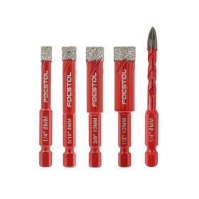 F2-b41402l04 Focstol Dry Diamond Drill Bits Set - 4pcs 6/8/10/12mm Hole ... Fast Ship