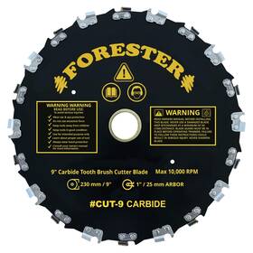 9tooth20 Forester 756580044155 Carbide Tip Chainsaw Brush Cutter Blade - 9in X 20 Teeth Fits Most