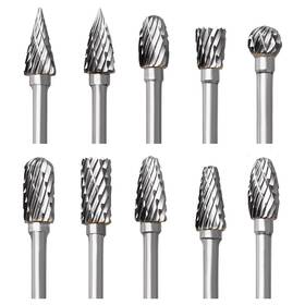 Fotybei 716963714976 Tungsten Carbide Rotary Burr Set For Dremel 10pcs Double Cut Carving