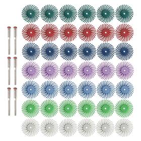 Xfyl50t Fppo 42pcs 1 Inch Radial Bristle Disc Kit With 3mm Shank For Rotary Tool... Fast Ship