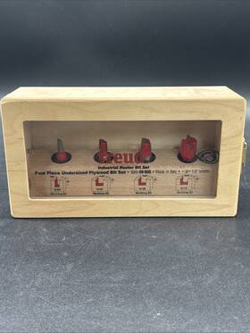 89-650 Freud 4-piece Undersized Plywood Router Bit Set With 1/2 Inch Shanks
