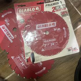D0624 Freud Diablo 6 1/2 Inch X 24 Tooth Tracking Point Wood Framing Saw Blade Carbide